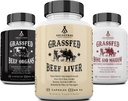 Suplementos ancestrales Paquete de inicio, Grass Fed Beef Liver, Organ, Bone and Marrow Capsules, Non-GMO