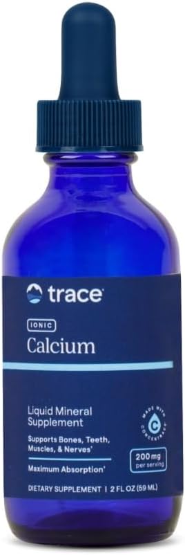 Trace Minerals Ionic Calcium - Suplemento de Apoyo a la Salud del Hueso - Suplemento de Calcio de Ayuda Dental & Nerve Salud - Apoyo a la Absorción Mineral & Bone Densidad - 2 fl oz (Aproximadamente 48 Servimientos)