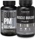 Jacked Factory Build PM Night Time Muscle Builder " Sleep Aid (60 cápsulas) " Essentials Muscle Builder - Daily Strength Builder for Men with Peak ATP (30 cápsulas)