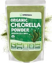XPRS Nutra Organic Chlorella Powder - Broken Cell Wall Chlorophyll Powder - Chlorella Organic Powder for Immunity - Vegan Friendly Clorella Polvo Orgánico para Proteína Completa (16 onzas)
