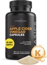 Livingood Daily Apple Cider Vinegar Capsules with The Mother (1500mg) - ACV Pills with Probiotics & Potassium for Women & Men - Supports Gut Health, Digestion, Appetite & Weight - Vegan, 90 cápsulas