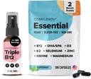 Complemento Esencial Vegan Multivitamina & Triple B12 Spray Bundle – Soporte nutricional integral para las dietas basadas en plantas