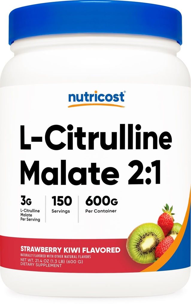 Nutricost L-Citrulline Malate 2:1 (600 gramos) (Strawberry Kiwi)