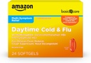 Amazon Basic Cuidado de la fiebre del frío y el alivio de la gripe Softgels, medicina fría no del sueño, alivio del dolor, fiebre, tos, garganta profunda, congestión nasal, 24 cuenta