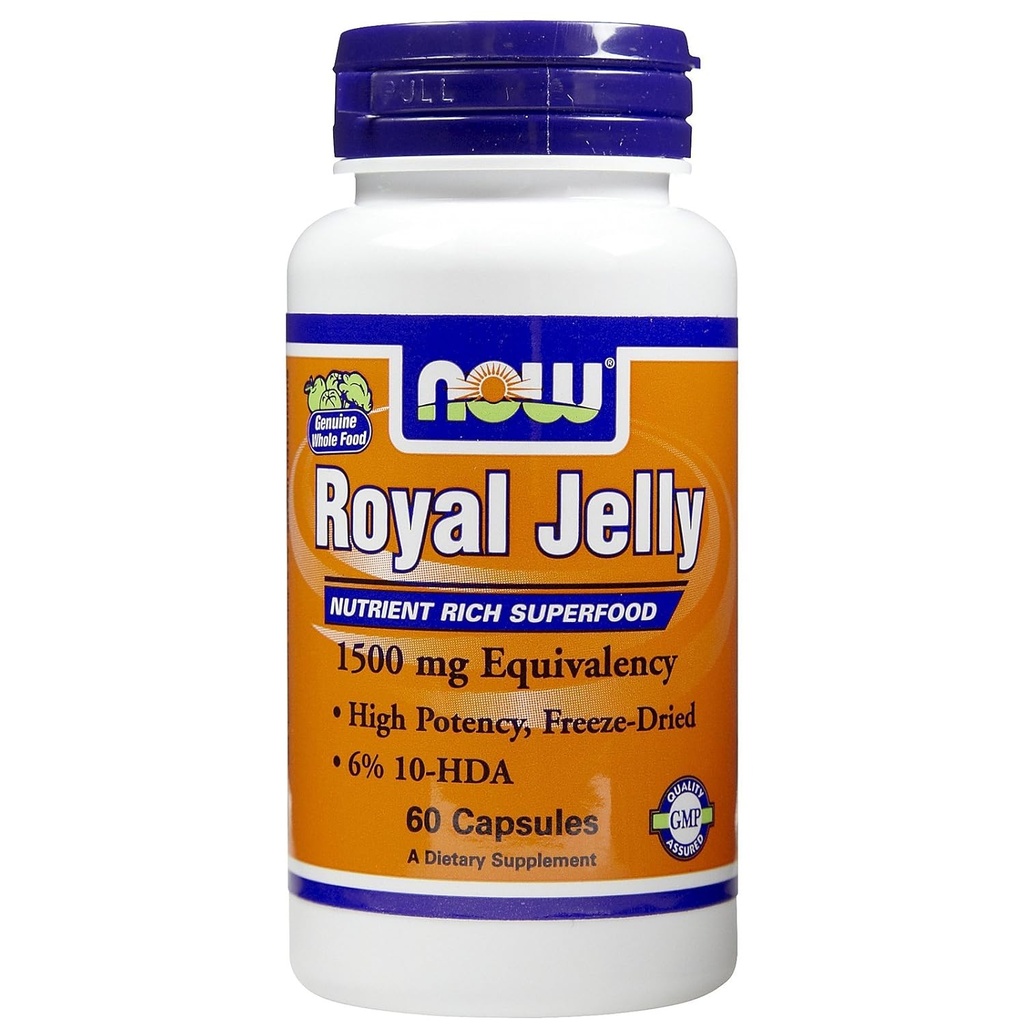 AHORA Foods Royal Jelly, 1500 Milligrams, 60 Veg Capsules Por Bottle (3 Bottles)