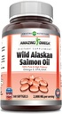 Sorprendente Omega Salvaje Aceite de Salmón de Alaska 2000mg Por Servir Softgels Suplemento (360)