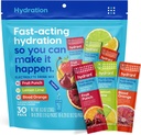 HYDRANT Hydrate Vaiety 30 Stick Packs, Electrolyte Powder Rapid Hydration Mix, Hydration Powder Packets Drink Mix, Helps Rehydrate Better Than Water