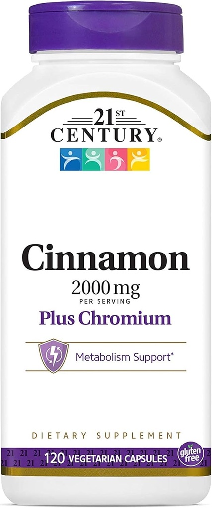 Cinnamon Plus Chromium Vegetarian Capsules, 120 Cuenta (Pack of 2) (3)