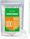 WANFU Size 000 Empty Capsules Vegetarian (100 Conde) Agrupar con Micro Lab Spoon, Limpiar Fillable Veggie Pill Capsules 000 para hacer sus propios suplementos