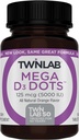 Twinlab Mega D-3 puntos - Suplemento de vitamina D para la salud y el soporte de huesos inmunes - 100 tabletas de naranja, 125 mcg (5000 UI) (Pack of 2)