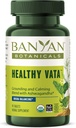 Botánicos de Banyan Vata saludable – Suplemento herbal orgánico con Ashwagandha, Shatavari & Otras hierbas ayurvédicas para el bienestar equilibrado y calmado* – 90 Tablas – No GMO Fuente sostenible Vegan
