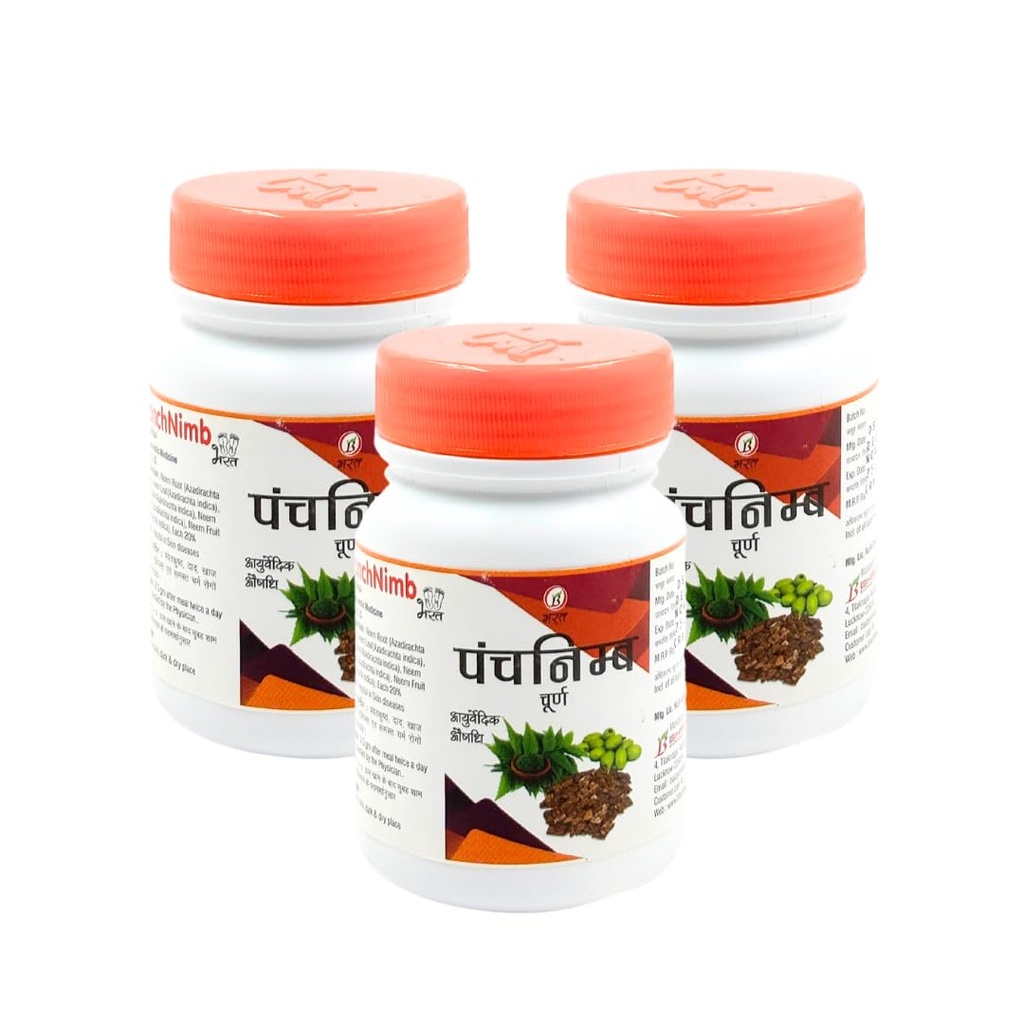Bharat Ayurvedic Aushdhalaya Panchnimb Churna, Powder 50gm (Pack of 3)