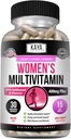 Kaya Naturals Multivitamina de la Mujer, Antioxidante Saludable y Apoyo Inmunitario, Vitaminas A, D, C, E, Biotina, Ácido Fólico, Multi-Mineral, Energía y Metabolismo Vitamina Suplemento 30 Conde