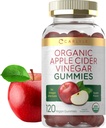 Carlyle Organic Apple Cider Vinegar Gummies Silencio 120 Conde Silencioso USDA Orgánica ← Vegan, no Gluten-Free ACV Gummies ← Apple Flavor