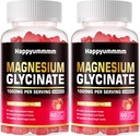 Magnesio Glycinate Gummies 1000mg - Suplemento de Potasio de Magnesio Libre de Azúcar con Vitamina D, B6, CoQ10 para calma Mood & Sleep Support - 120 Gummies de Fresa