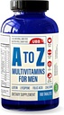 A a Z Suplemento multivitamínico y multimineral para Hombre - 3 Mes de Suministro - Vitaminas A C D E K B1 B2 B6 B12 Magnesio Calcio Biotina Potasio Zinc - Antioxidantes para la salud del corazón & inmunológico (100 Cuenta)