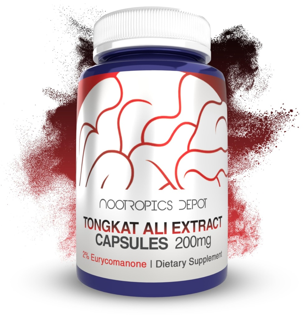 Nootropics Depot Tongkat Ali Extract Capsules ← 200mg Silencio 60 Conde Silencio 2% Eurycomanone by HPTLC ← Eurycoma longifolia Root Extract