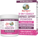 MaryRuth Organics 3-in-1 Menopause Probiotics for Women TEN Tested Clínicamente suplemento para la menopausia para las mujeres TENIDO Apoyo hormonal & Suplemento Estrógeno para las mujeres sometidas 60 Billion CFU ← Allergen Free TEN 0,5 oz