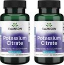 Citrato de Potasio de Swanson - Suplemento Mineral Promoción de la Salud del Corazón y Apoyo Energético - Ayudas Optimal Nerve & Kidney Función con ingredientes naturales - (120 cápsulas, 99 mg cada uno) (2 Pack)