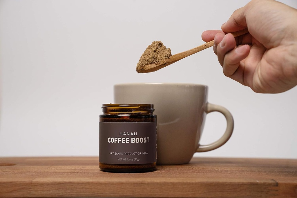 Boost de café de Hanah - Piñón nootrópico de extracción cerebral - Soothe, Focus, Stress Relief - 1.4 Ounces
