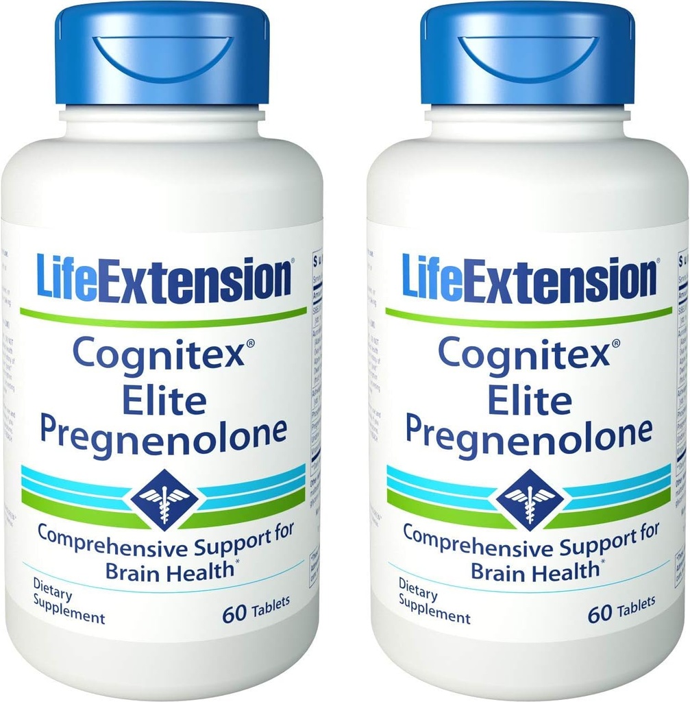 Extensión de vida - Cognitex Elite Pregnenolone, 60 Tabletas (Pack of 2)