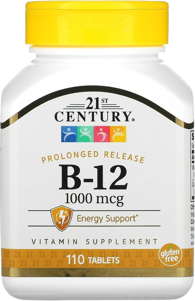 Siglo 21 B 12 1000 mcg Tablas de liberación prolongadas, 110 conteo