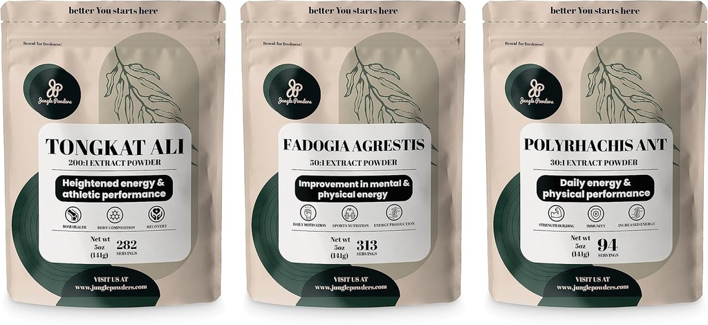 Tongkat Ali para Hombres 282 Servimientos, Fadogia Agrestis Extract Powder 313 Servimientos, Cuna Negra 30:1 Concentración 94 Serviciones 5oz Suplemento Mens Health Support for Drive & Passion