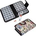 Caja de Pill Floral, 14 Días Contenedor de Pill Container & Medication Organizer, Caso de viaje - 4 Compartimientos marcados para cada día de la semana - Morn, Noon, Eve, Bed