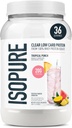 Isopure 100% Pure Whey Isolate Protein Powder Infusions, Lactose Free, Gluten Free, Naturally Flavored, Tropical Punch, 20g Protein Por Serving, 1.9 Lbs, 36 Servings