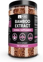 Ingredientes originales puros Extracto de bambú (730 capsules) No hay magnesio ni rifles de arroz, siempre puros, Verificado de laboratorio