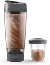 Promixx Pro Shaker Bottle ← Recargable, Potente para Smooth Protein Shakes Silencio incluye Almacenamiento Suplemento - Copa de 20 oz de BPA gratis (Graphite Gray)