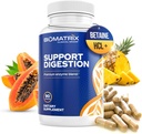 Suplemento de Enzimas Digestivas (90 cápsulas) Apoyo Digestión - con Bila Purificada, Pancreatina, Enzimas vegetales, Ox Bile, Betaine HCL, Apoyo Digestión de Carbohidratos y Proteínas Fats