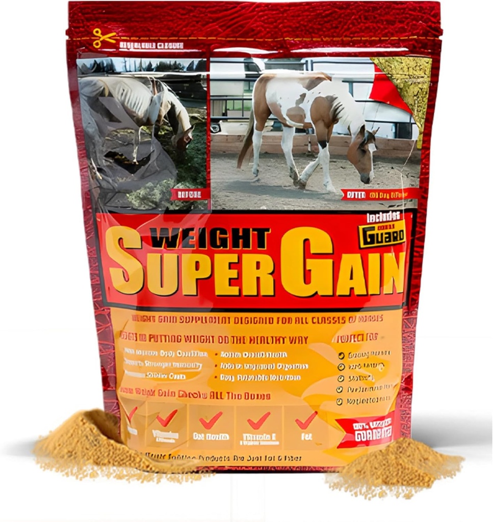 Super Weight Gain 10 lb, Equine Vitamin Mineral, Probiotic & Weight Gain Suplemento