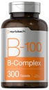 Horbäach Vitamina B-100 Complejo TENIDO 100% del Valor Diario TEN 300 Tablets TEN VÍgetariano, No GMO, y Gluten Suplemento Gratis