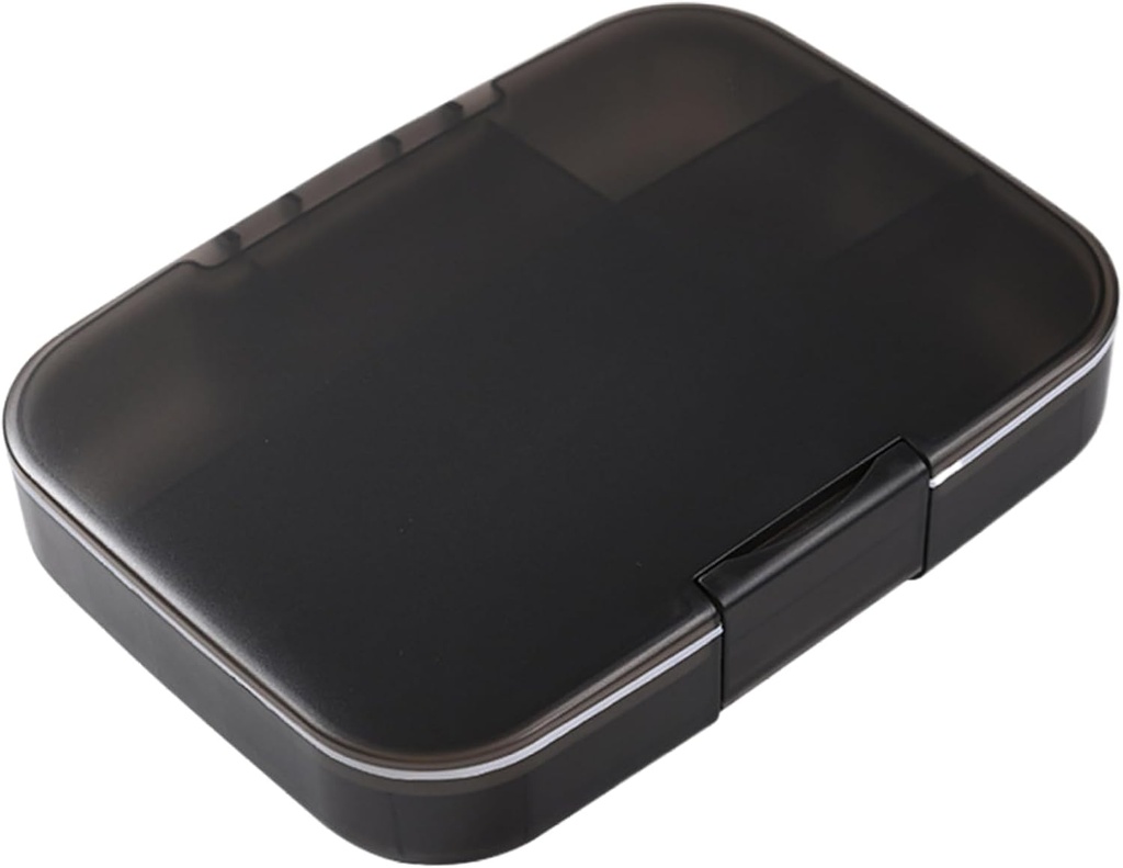 Organizador de gran pill 9 Compartimientos Pill Case Moistureproof Caja de píldoras con partición extraíble Caja de mesa portátil para aceite de pescado, herramienta suplementos de vitaminas