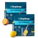 DripDrop Hydration - Electrolyte Powder Packets - Lemon & Orange Citrus Bundle - 64 Conde