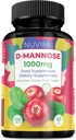 D Mannose 120 cápsulas - 1000 mg por dosis - Suplemento dietético ayuda a promover la salud de la tradición urinaria - UTI natural vegano Defensa
