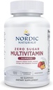 Naturales nórdicos Cero Azúcar - Suplemento Vegetariano Multivitamina - Passionfruit Mango - 60 Gummies basadas en Pectina - 12 Vitaminas Esenciales para Adultos - No GMO - 30 servicios