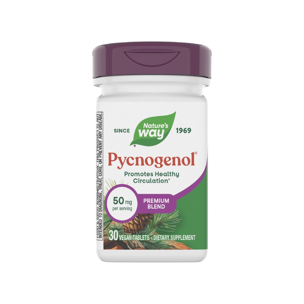 Camino de la Naturaleza Pycnogenol, promueve la circulación saludable*, 30 Tabletas Veganas
