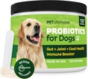 Pet Ultimates Probióticos para perros – 22-Species Dog Probióticos para soporte digestivo " Antibióticos Recuperación – Suplemento de la piel y la carne, mejora la vitalidad – suministros de salud para perros (1 paquete)