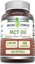 Increíbles Fórmulas MCT Oil Suplemento tención 1000 Mg per Serving ← Softgels ← Non-GMO Silencio libre de gluten Made in USA (1 Pack, 300 Count)