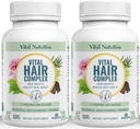 Complejo de pelo vital -Hair Vitaminas de Crecimiento para Mujeres y Hombres -Biotina & Vitamina B -Hair Suplemento de Crecimiento para la piel del cabello saludable & uñas -Hormone & Gluten Gratis -Hair Vitaminas para Mujeres