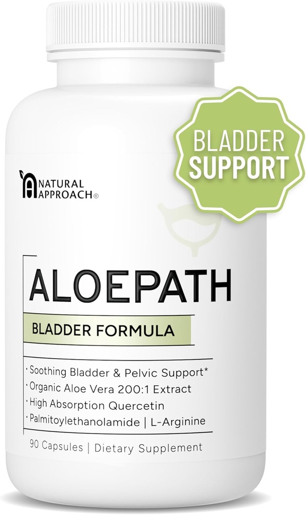 200x Extracto de Aloe Vera para la salud de la vejiga con quercetina, PEA & L-Arginina - Organic Aloe Vera Capsules - USA Fabricado Suplemento Premium Aloe Vera - Píldoras fáciles de tragar - 90 cápsulas
