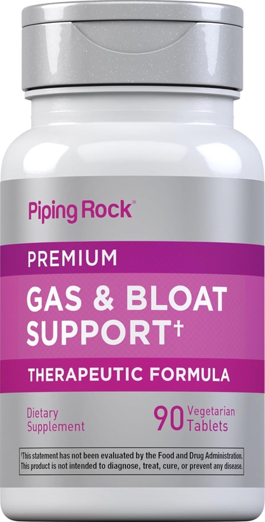 Piping Rock Bloat and Gas Support Pills  90 Tablets