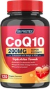 CoQ10 200mg con PQ & Shilajit - Absorción alta con Bioperine Coenzyme Q10 Suplementos - Potente antioxidante para la salud del corazón y la producción de energía - 120 cápsulas vegetales