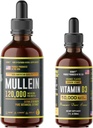 HERBIFY Bundle - Mullein Leaf Extract & Vitamina D3 - Soporte respiratorio