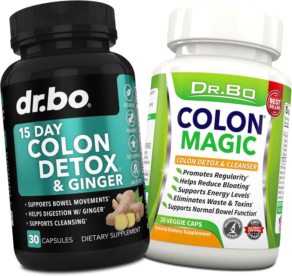Colon Cleanser Detox Suplemento cápsulas - 15 días de colon Píldoras de limpieza " Probiótico Fórmula Herbal - Suplementos de Movimiento de Bolos Diarios para la limpieza de cuchillas intestinales