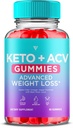Keto ACV Gummies Advanced Weight Pérdida Belly Fat Burners Product Works Fast, ACV Keto Gummy Detox Dieta de limpieza Metabolismo de vinagre de sidra de Apple(60 Conteo)