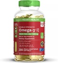 600mg Omega-3 de aceite de pescado con 50 mcg vitamina D3 (200 ct.) - Apoya la salud cardíaca