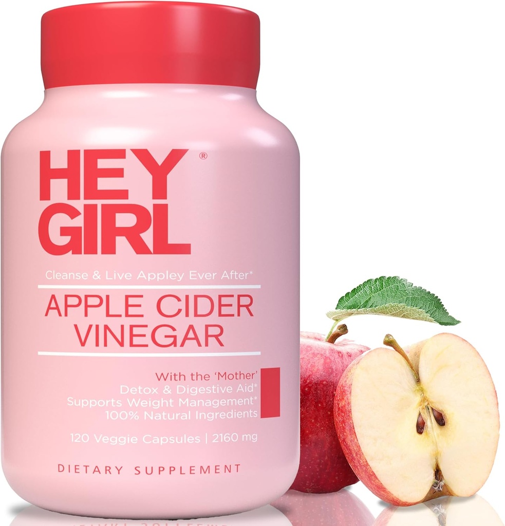 Manzana de vinagre cápsulas con la madre - 2160mg Apple píldoras de vinagre de sidra con pimienta de cayena - 120 cápsulas de CAV vegano con la madre para limpieza de desintoxicación, Keto, Digestión " Bloating